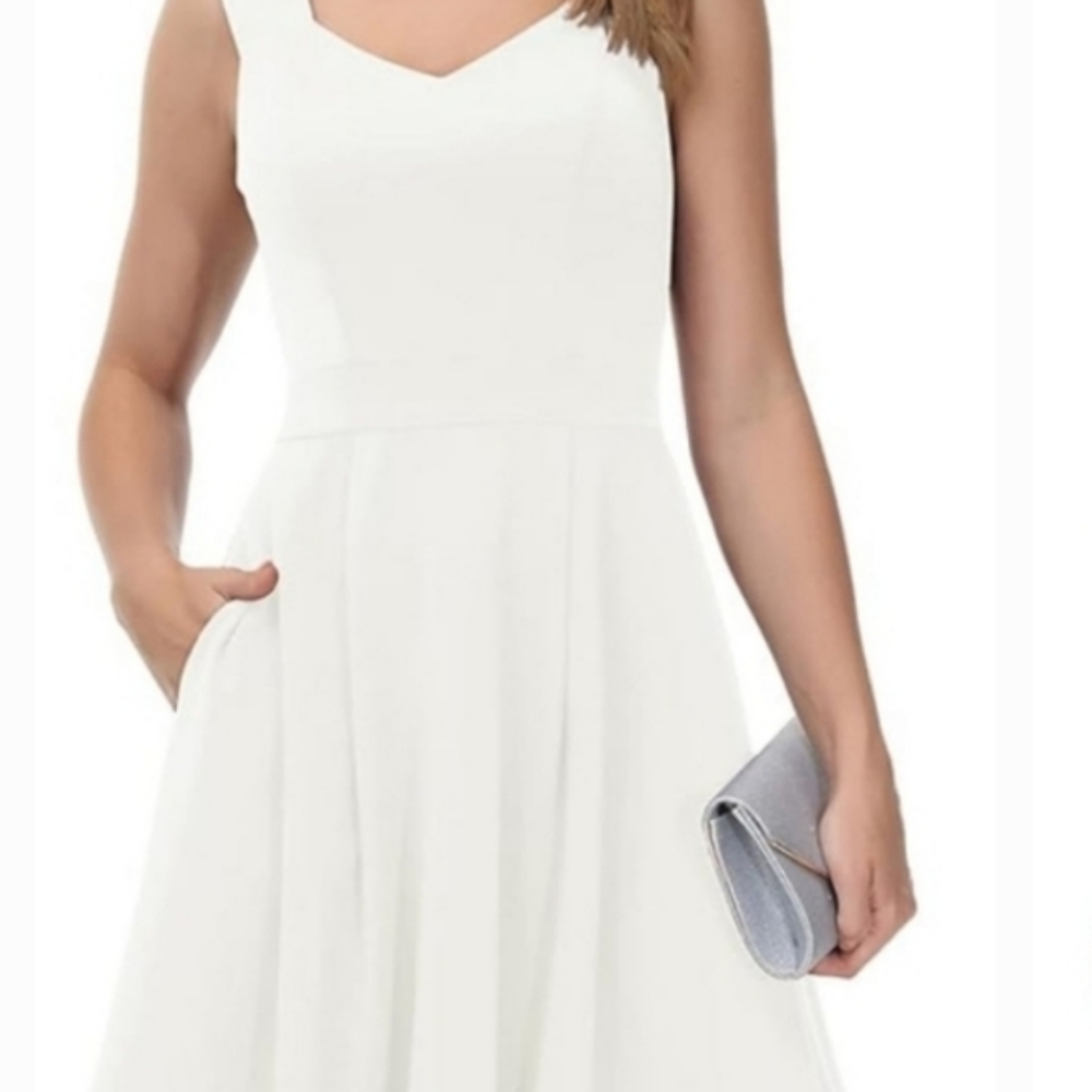 High Low A Line Summer Midi Dress - Picture 4 of 8